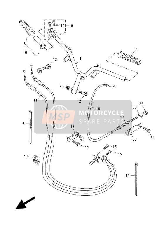 Yamaha YN50FM 2013 Steering Handle & Cable for a 2013 Yamaha YN50FM